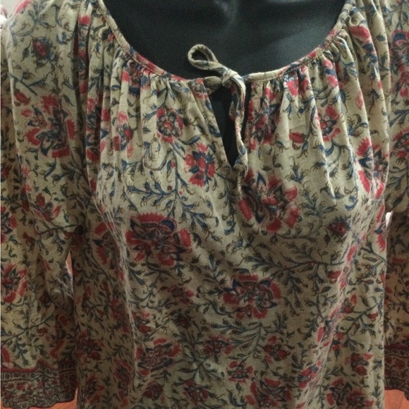 Lauren Ralph Lauren Women's Floral Peasant Boho Top - Picture 3 of 7